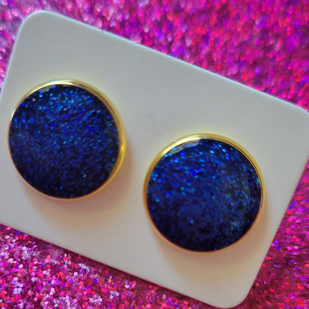 Hand made glitter earrings